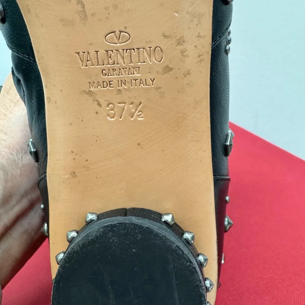 Valentino Garavani Studded Crystal Ankle Boots. Size 7.5. Excellent condition. - Picture 6 of 9